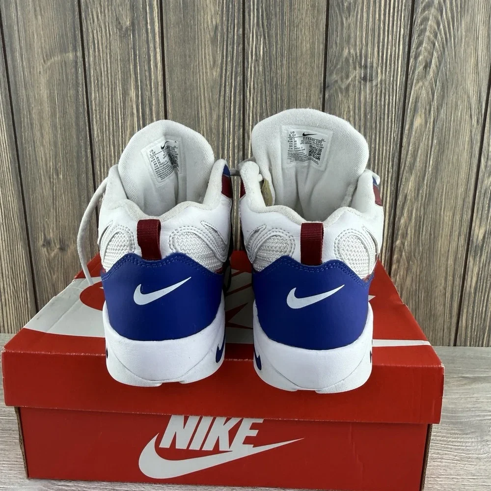 Nike Air Speed Turf Max 96 Shoes Boys 5.5Y White Blue Red Sneakers DZ4449-100